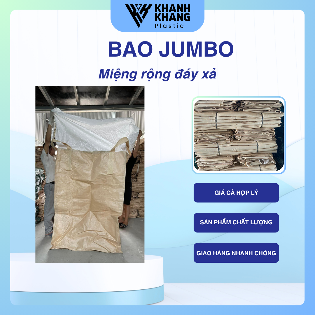 Bao Jumbo miệng rộng đáy xả - KT: 90x90x120cm
